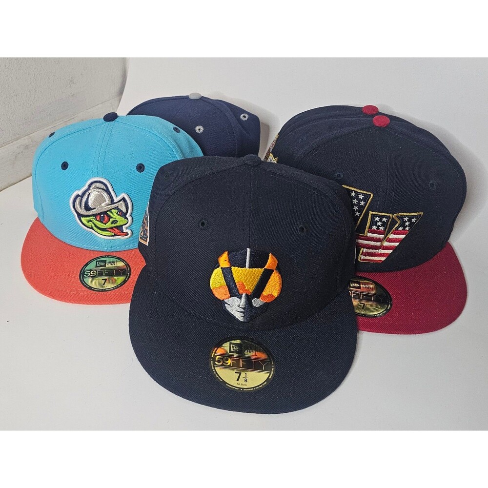 Reseller Lot 5 MiLB Baseball New Era 59Fifty Hat Vegas Aviators Cyclones AquaSox